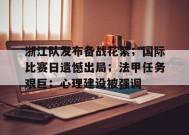 浙江队发布备战花絮；国际比赛日遗憾出局；法甲任务艰巨；心理建设被强调的简单介绍-九游会J9官网